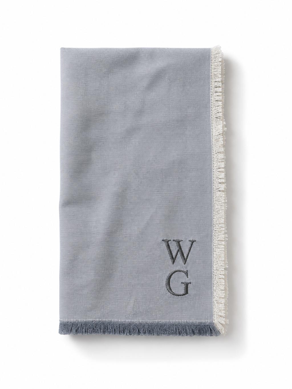Elegant Monogrammed Linen Napkins | Custom Embroidered 18x18 Napkins
