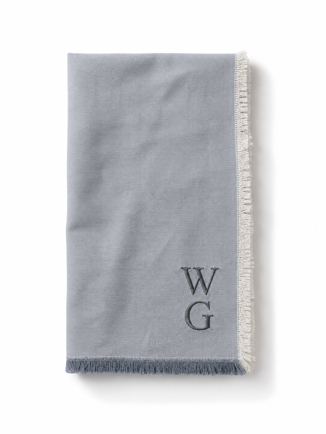Elegant Monogrammed Linen Napkins | Custom Embroidered 18x18 Napkins