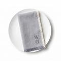 Elegant Monogrammed Linen Napkins | Custom Embroidered 18x18 Napkins