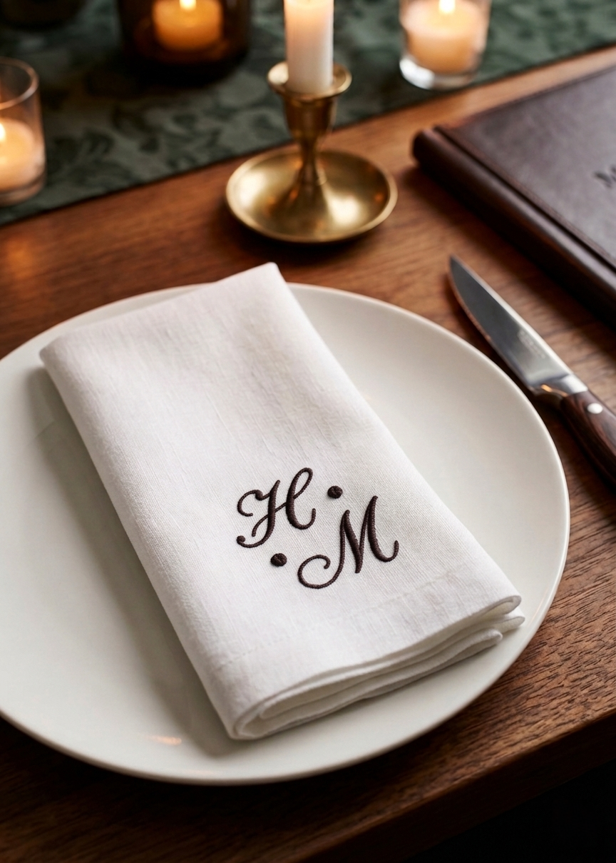 Personalized Linen Wedding Napkins
