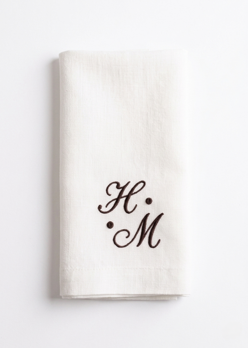 Personalized Linen Wedding Napkins