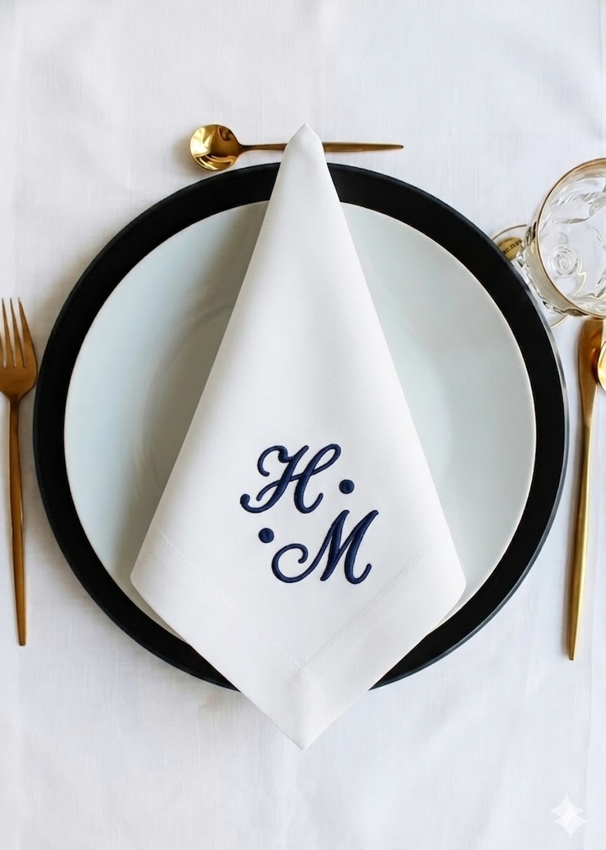 Personalized Linen Wedding Napkins