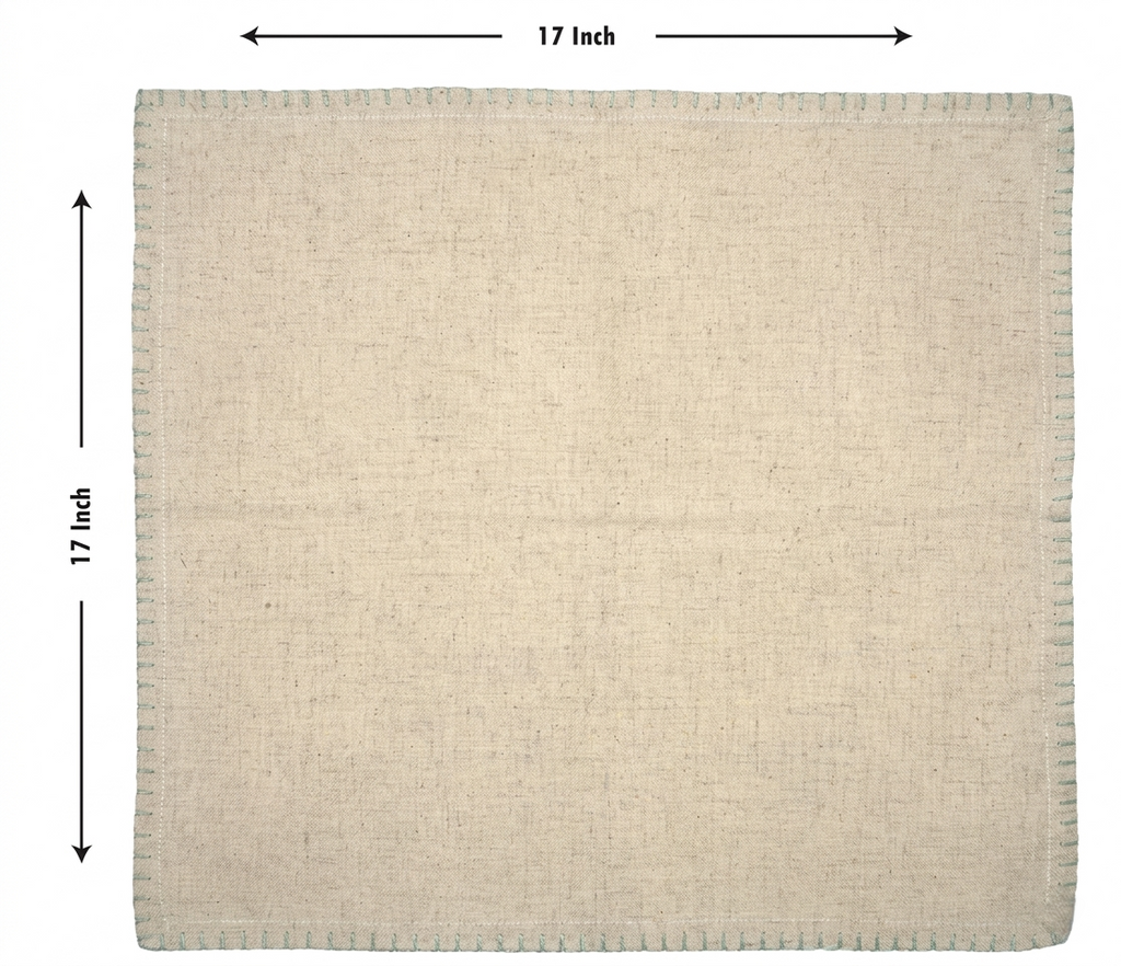 Set of 6 Custom Monogrammed Linen Napkins | Elegant Wedding Table Linens