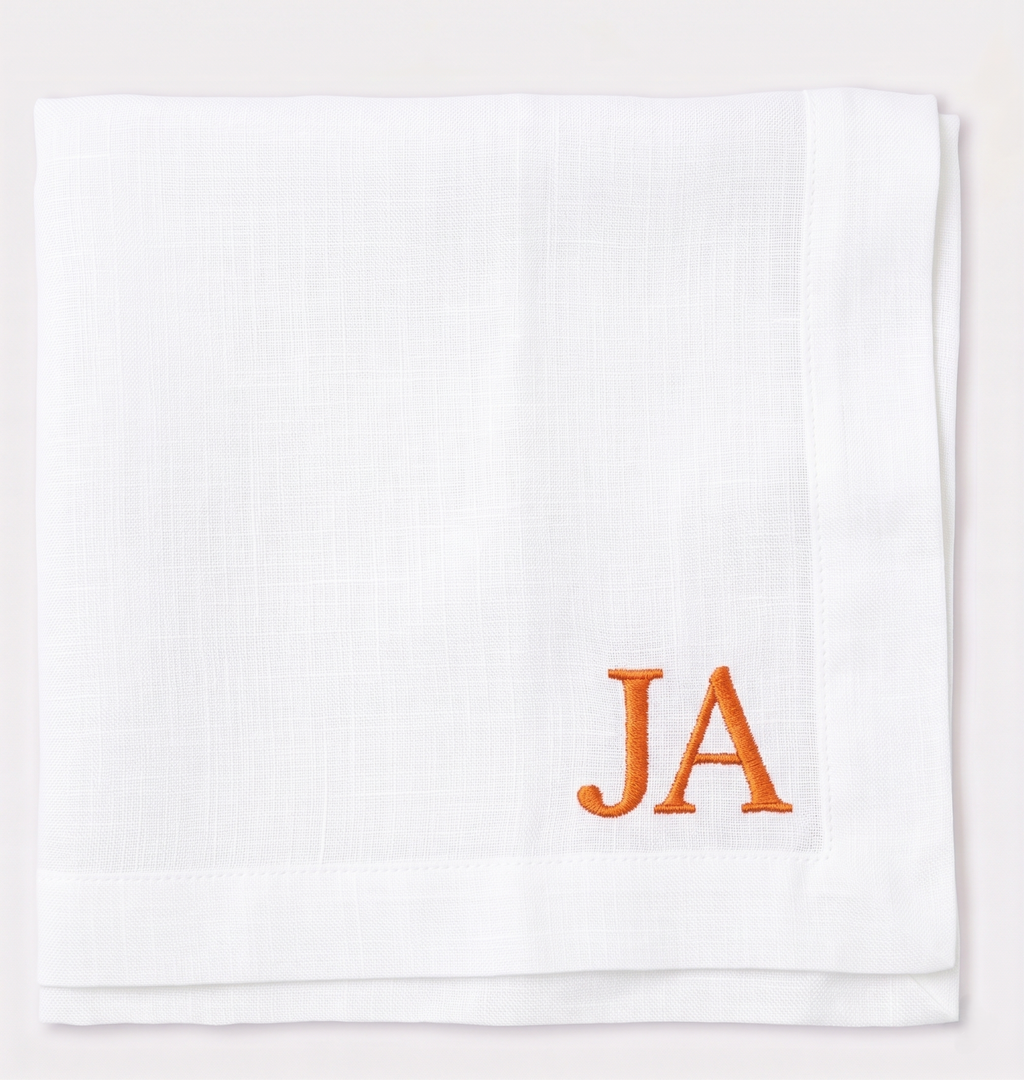 Custom Monogram Handkerchief — Personalized Gift