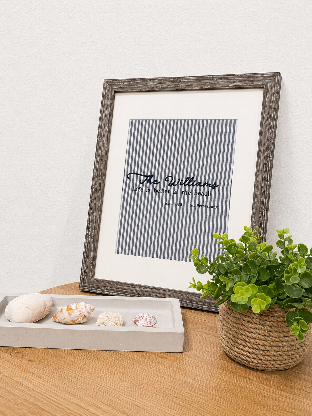 Custom Embroidered Framed Quote Art – Personalized Gift for Couples, Home & Special Occasions