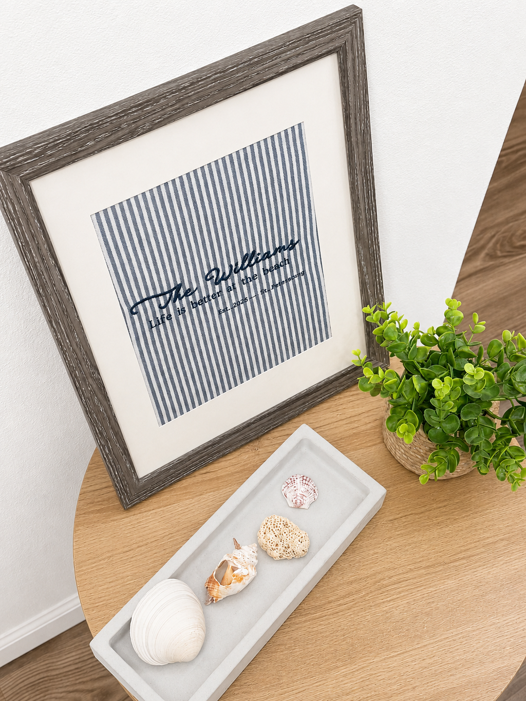 Custom Embroidered Framed Quote Art – Personalized Gift for Couples, Home & Special Occasions
