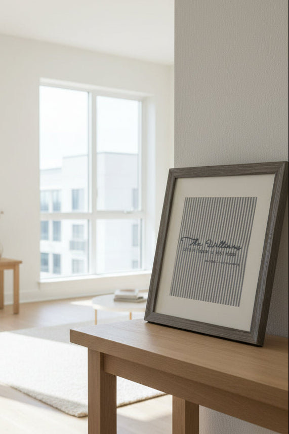 Custom Embroidered Framed Quote Art – Personalized Gift for Couples, Home & Special Occasions